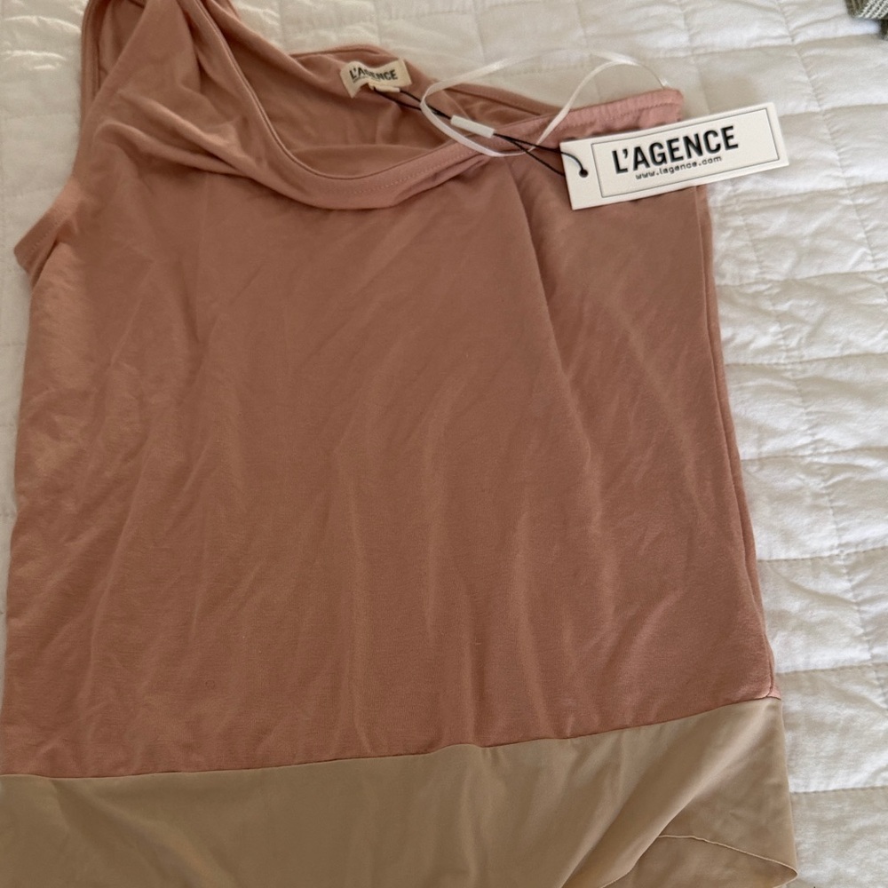 L'AGENCE Blush/ Beige Sleeveless Top size XS, brand new w tags